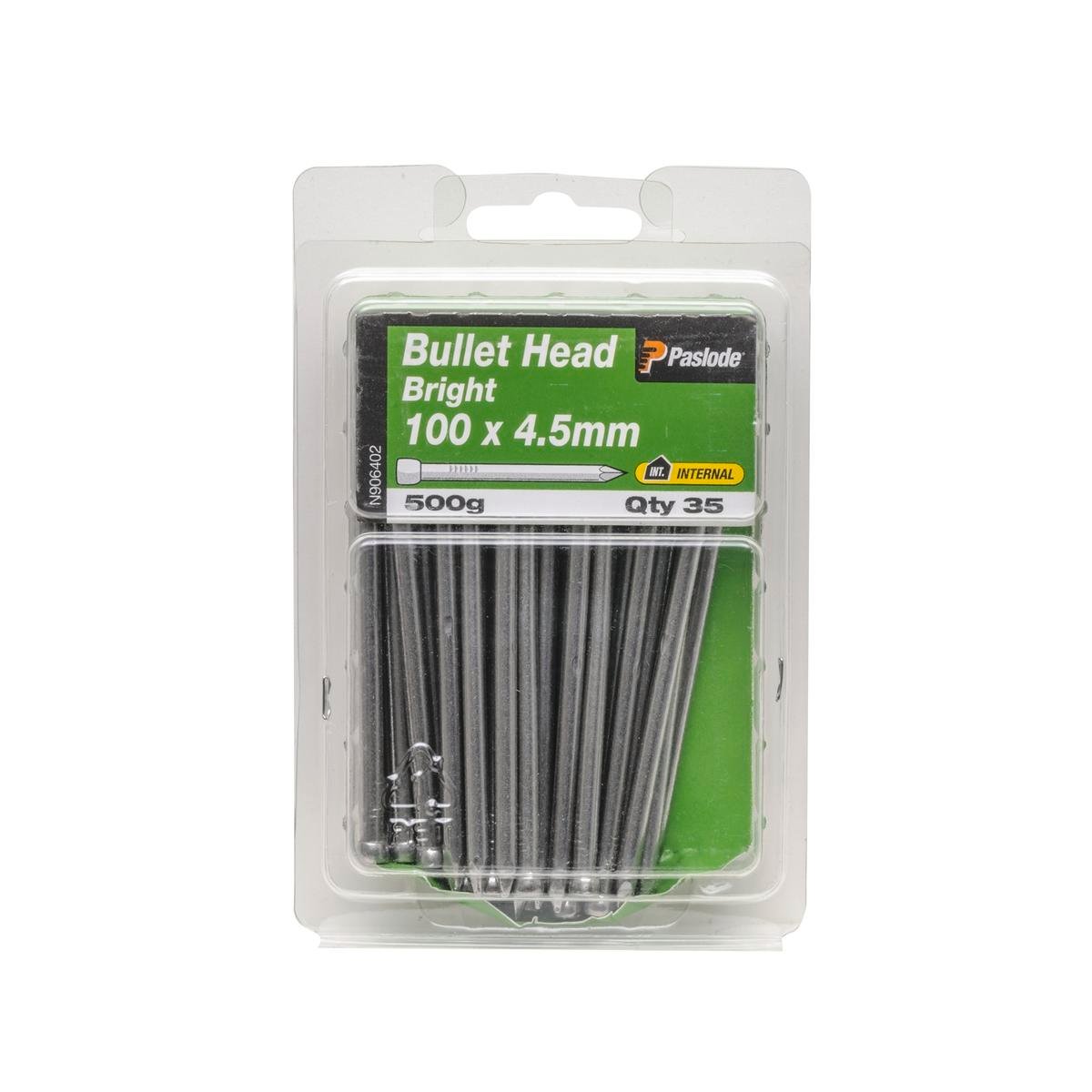 Paslode Bullet Head Nails 100mm Bright Steel 4.5mm 35 Pack