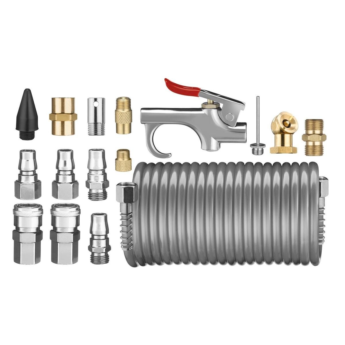 Ozito Air Inflator Kit - 14 Piece - Plastic Metal - Easy To Carry