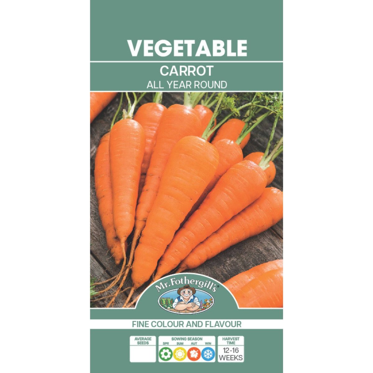 Mr Fothergill Carrot Seeds - All Year Round - 1500 Seeds - Rich Flavour