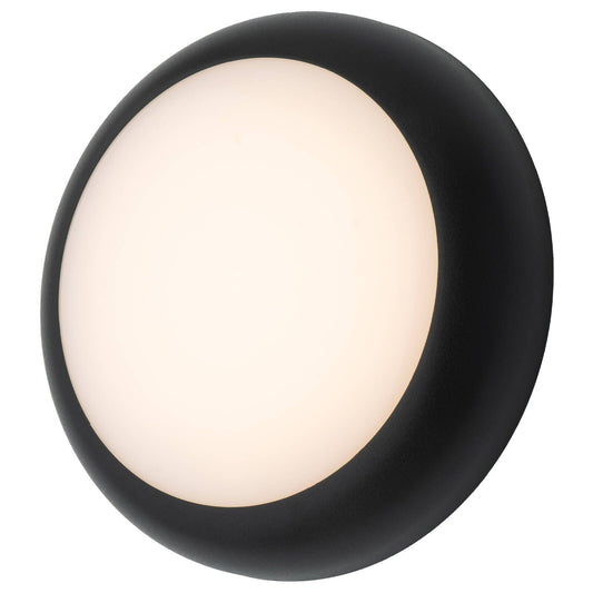 Arlec 14W Black CCT LED Dorset Round Bunker Light - 225mm