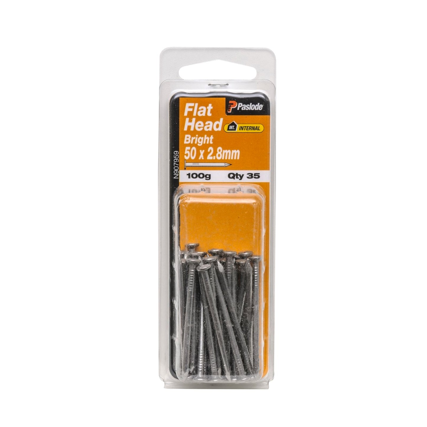 Paslode Flat Head Nails - 50 x 2.8mm - 100g