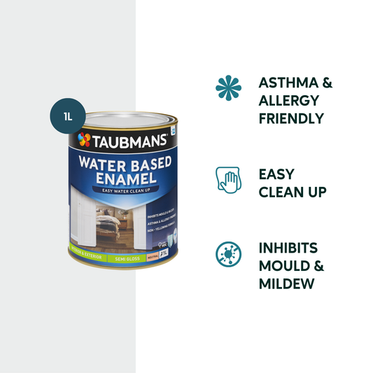 Taubmans Neutral Semi Gloss Water Based Enamel Paint - 1L