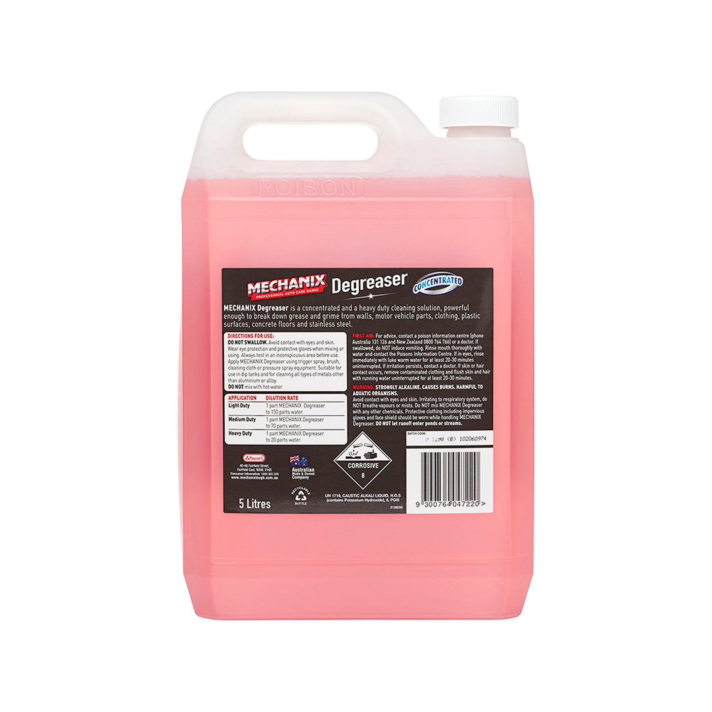 Mechanix Concentrated Degreaser - 5L