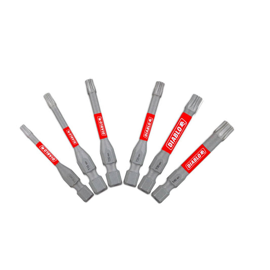 Diablo Power Bit Torx Variety - 2" - 6 Pack