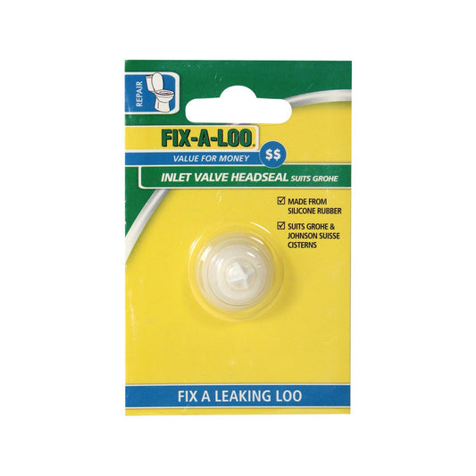 Fix a Loo Cistern Inlet Valve Headseal Washer - Silicone Rubber - Easy Install