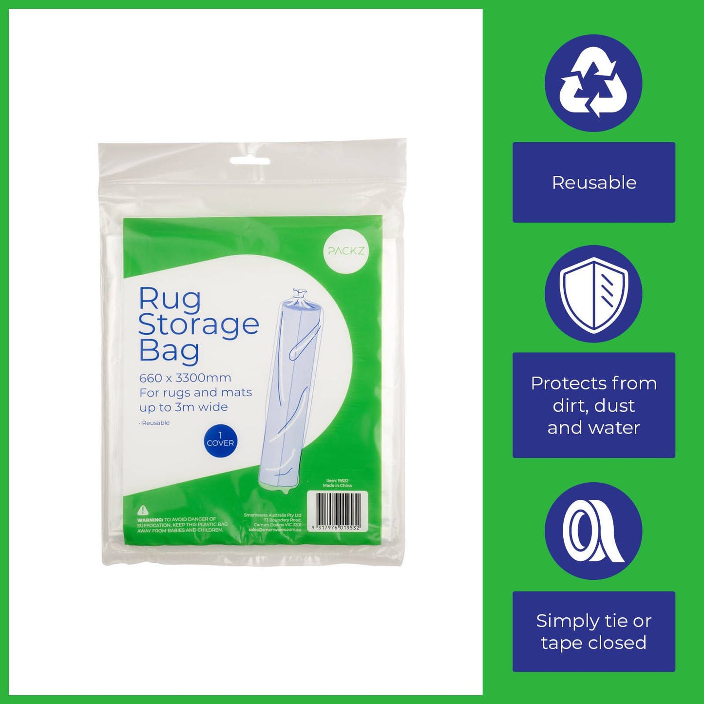 Packz Rug Storage Bag - 660 x 3300mm