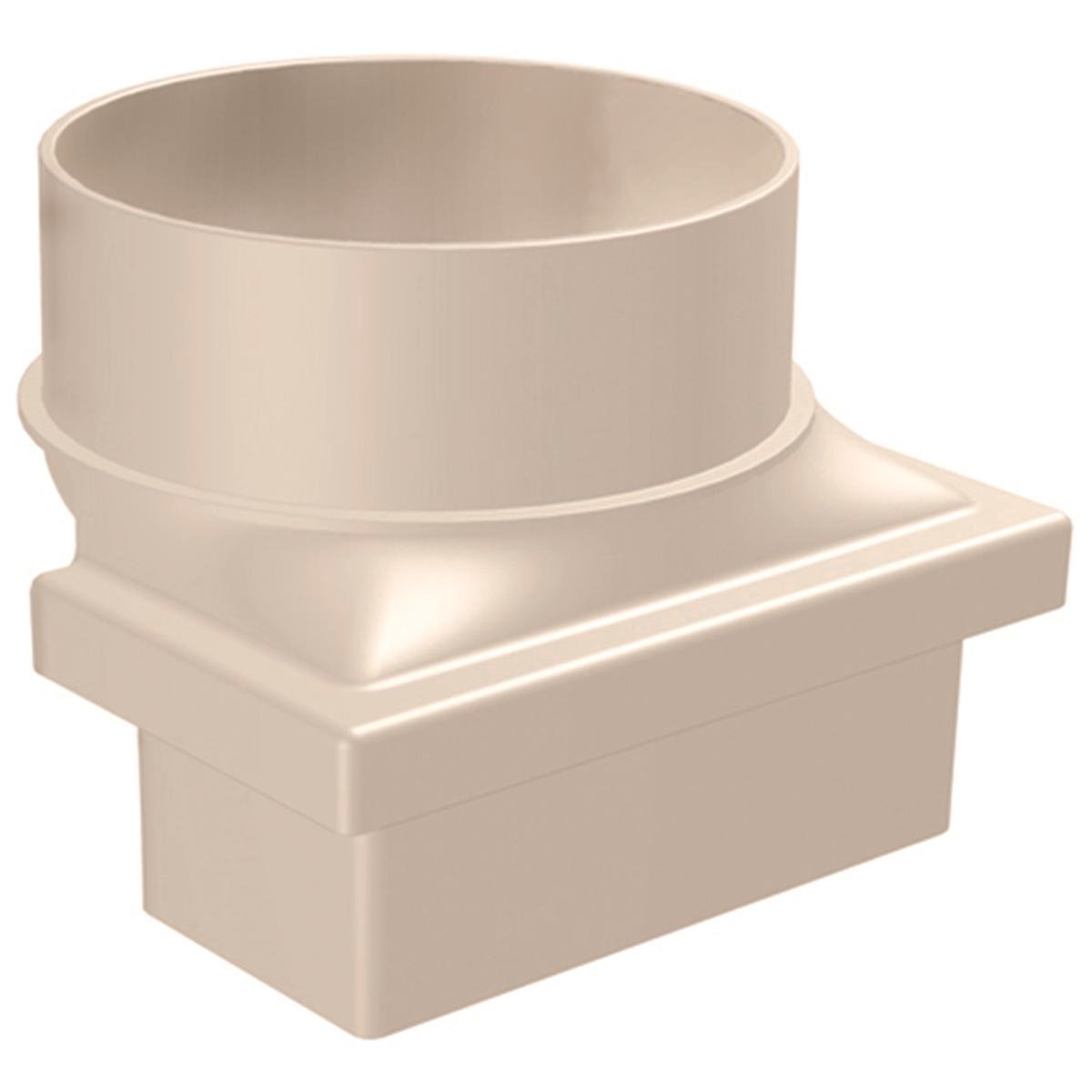 Vinidex 90mm Stormwater to 100 x 50mm Rectangular Downpipe Adaptor - White