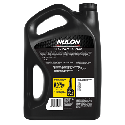 Nulon Semi Synthetic Engine Oil - 10W-30 - 5L