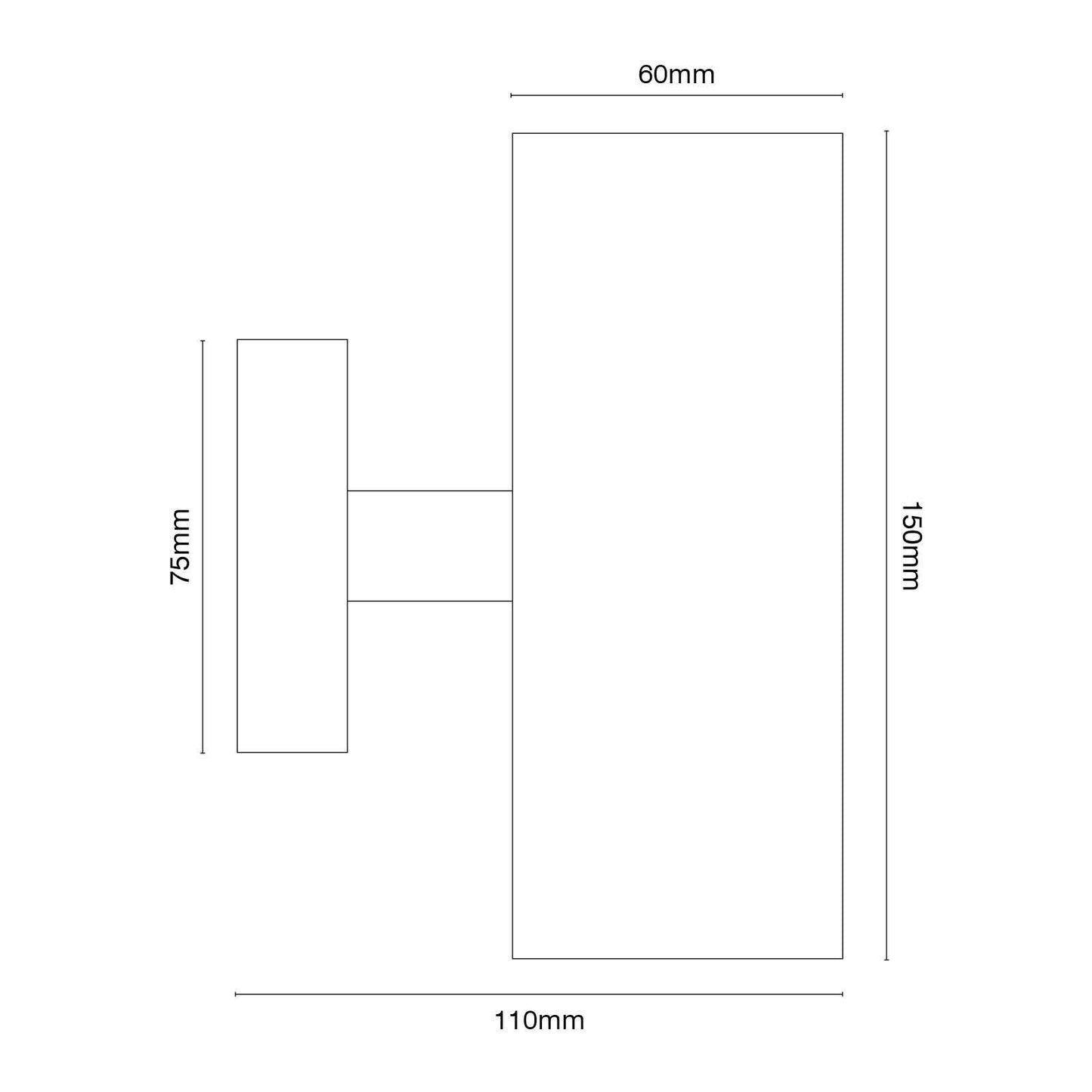 Brilliant Black Coolum Project Modern Wall Light - 10W - 2 Pack