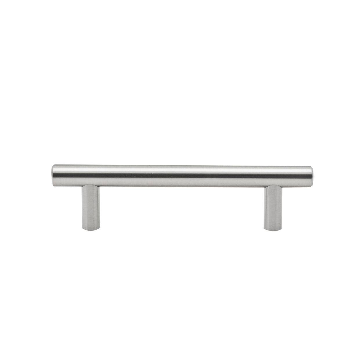 Lane Brushed Nickel Round T Handle - 96mm Steel - Polished Finish