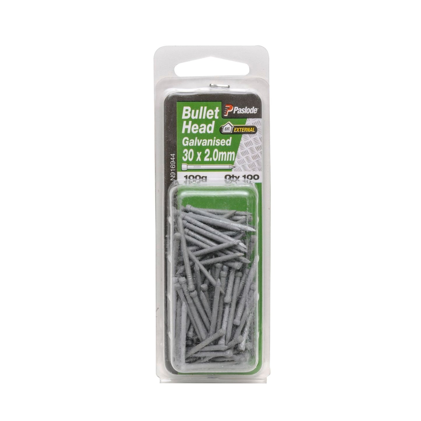 Paslode Galvanised Bullet Head Nail - 30 x 2mm - 100 Pack