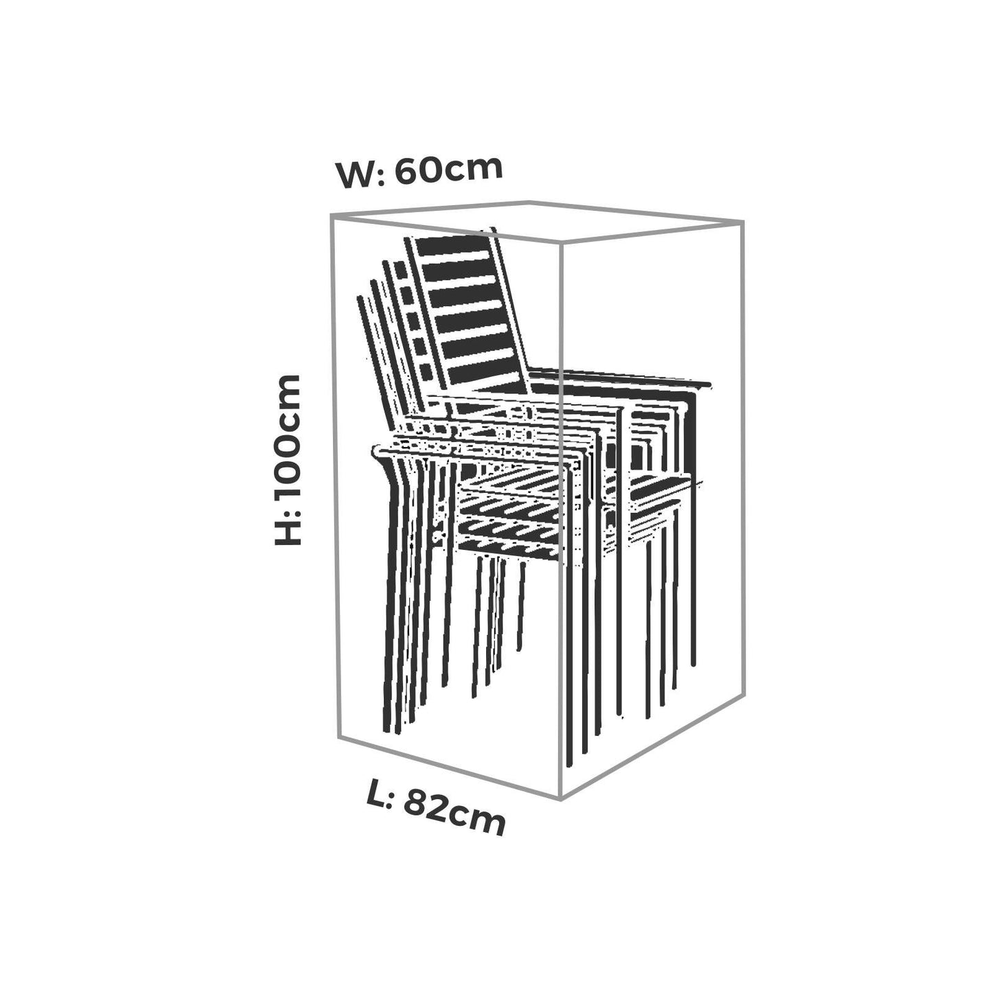 Mojo Premium 6 Stack Chairs Cover - 600 x 1000 x 820mm