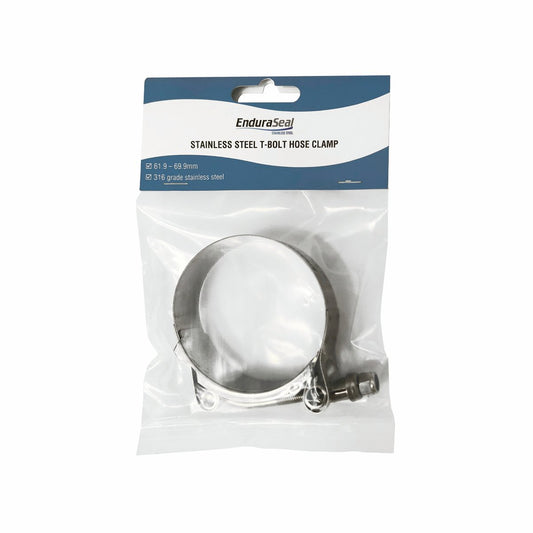Enduraseal Stainless Steel T Bolt Hose Clamp 62-70mm - Heavy-Duty