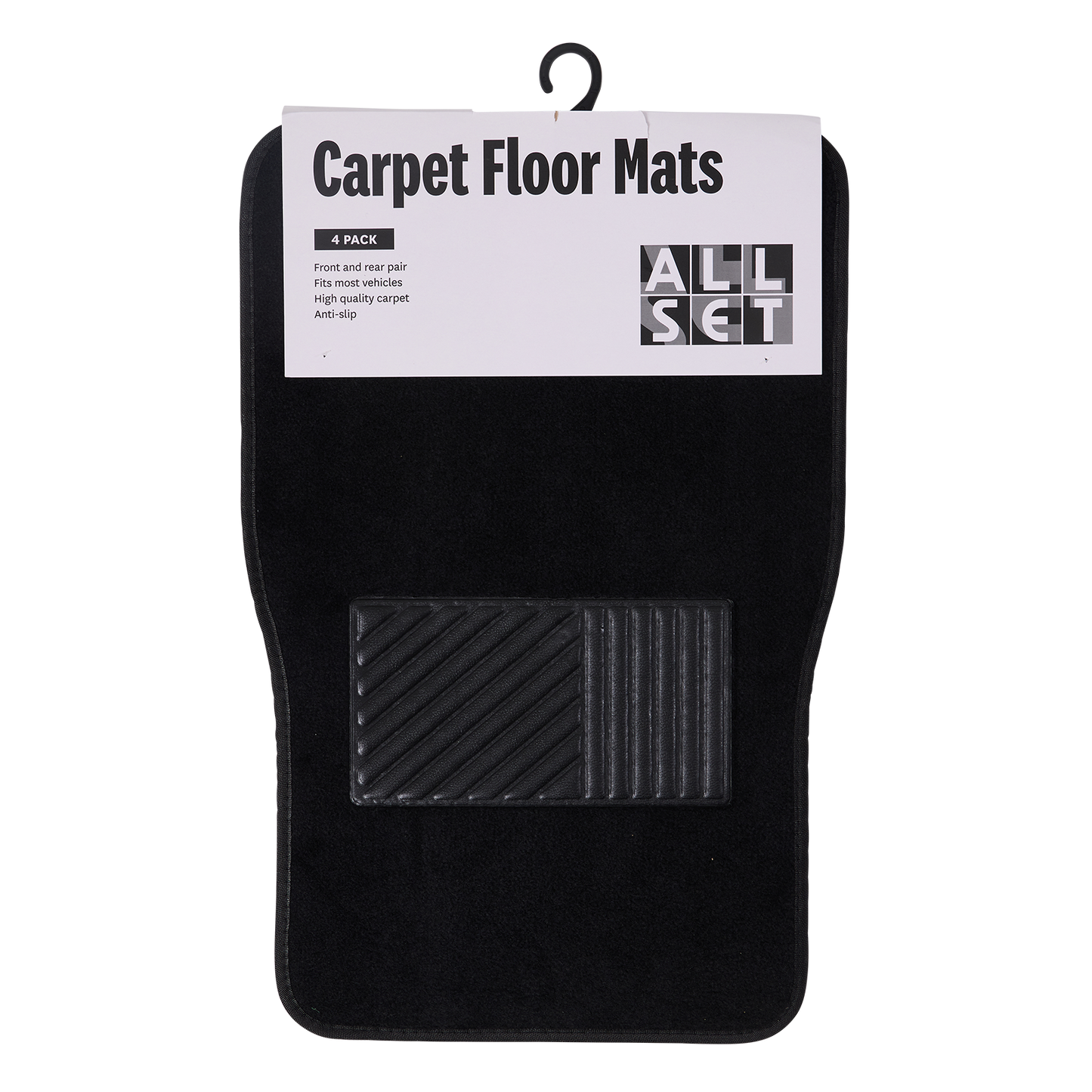All Set Carpet Floor Mat - 650 x 435mm - 4 Pack