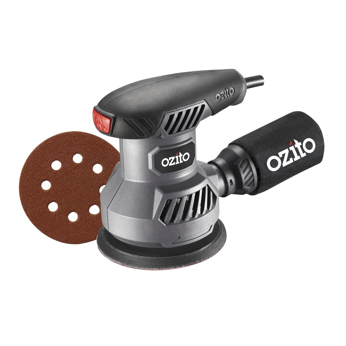 Ozito Random Orbital Sander 125mm Plastic Ergonomic Control Dust-Free