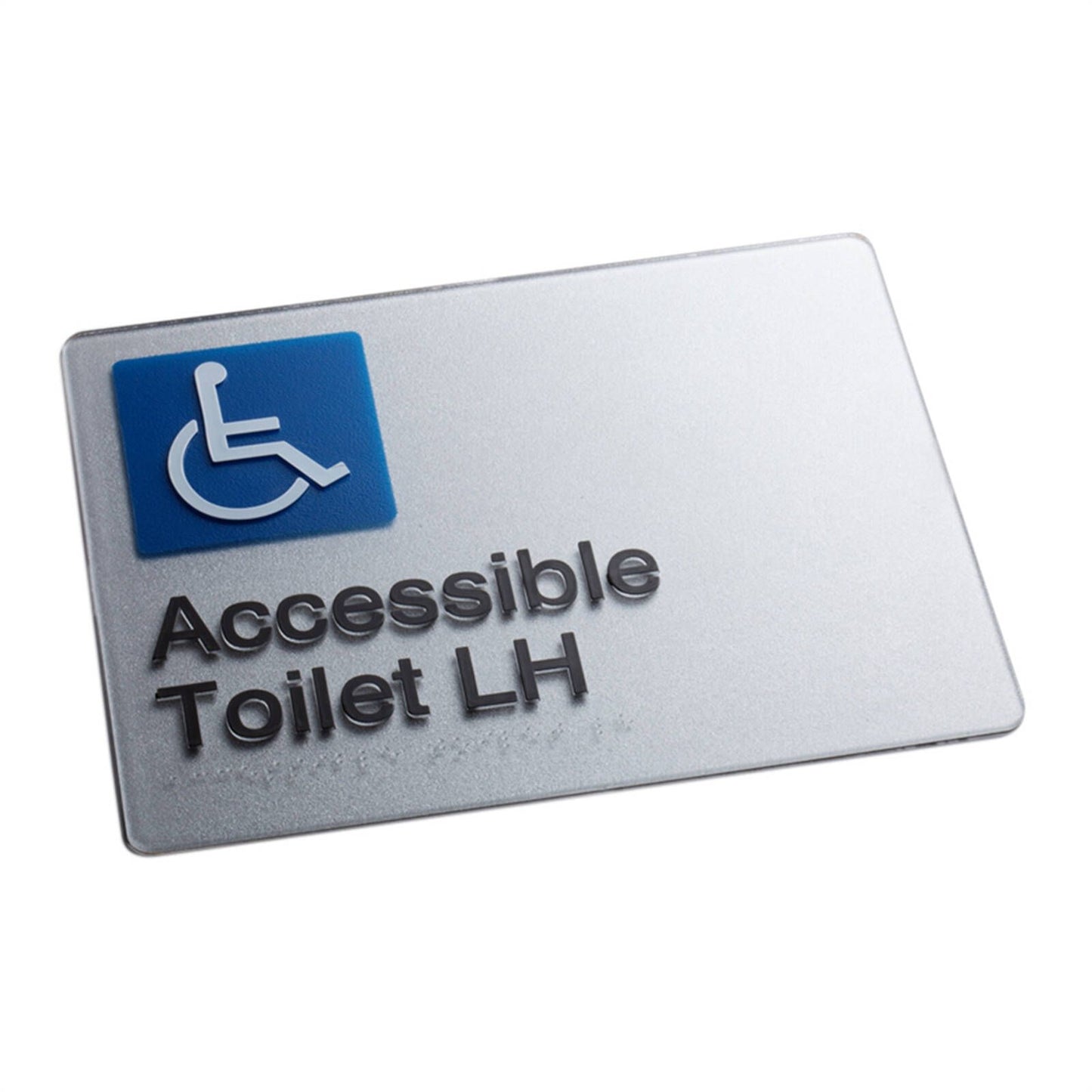 Sandleford Accessible Toilet Braille Sign - LH - 180 x 235mm