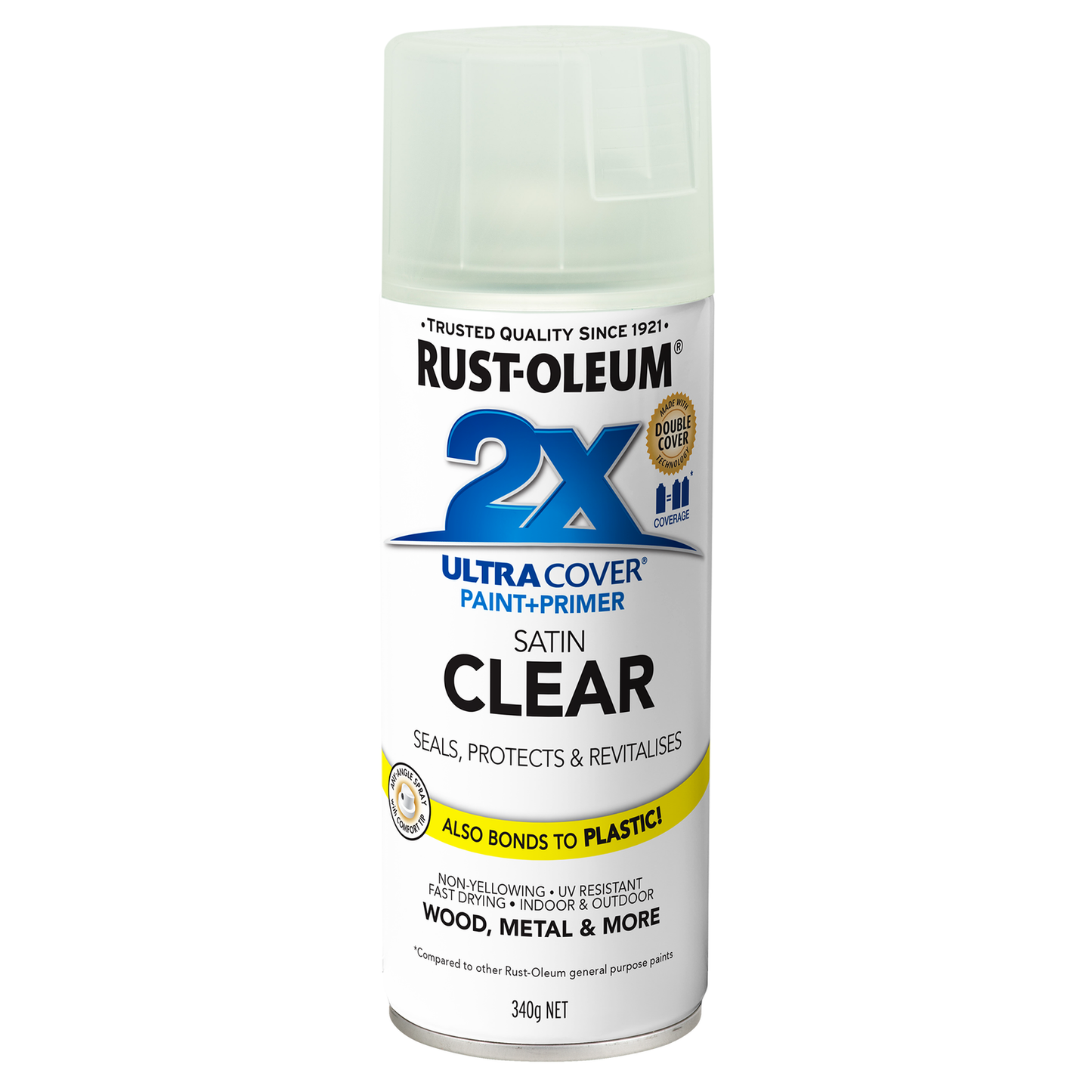 Rust-Oleum 2X Ultra Cover Satin Clear Spray Paint - 340g