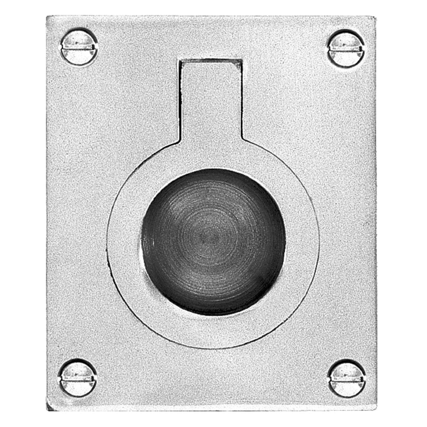 Delf Flush Ring Pull - 52 x 64mm - Satin Chrome