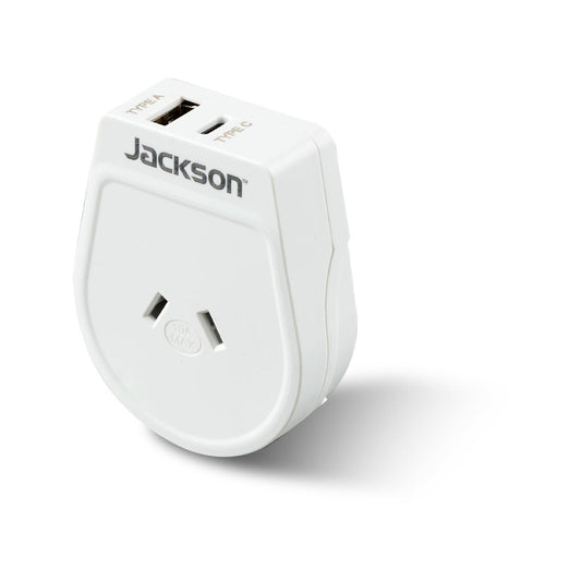 Jackson Outbound Slim USB A & C Travel Adaptor - Japan South America