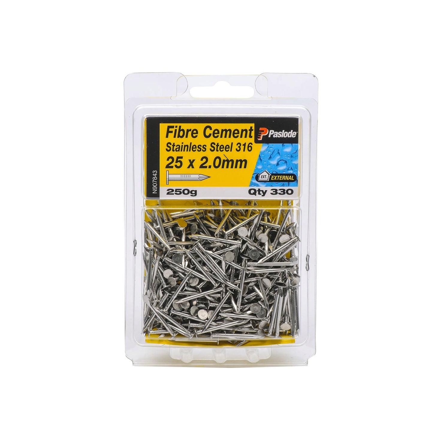 Paslode Stainless Steel Fibre Cement Nails - 25 x 2mm - 330 Pack