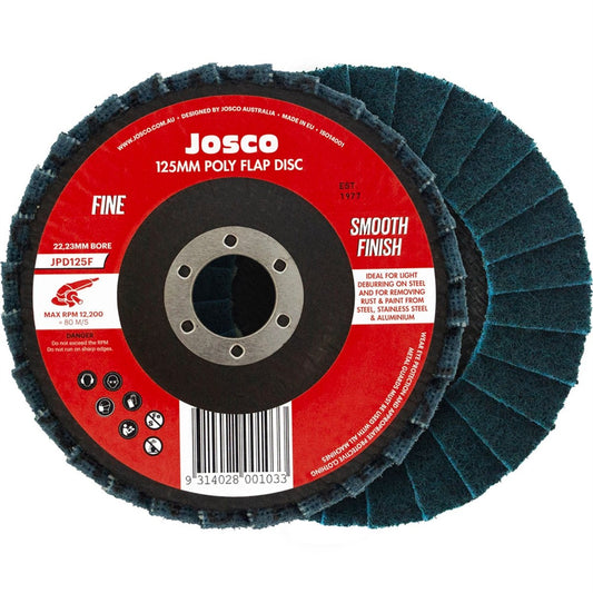 Josco Poly Flap Disc - 125mm - Synthetic - Fine Finish