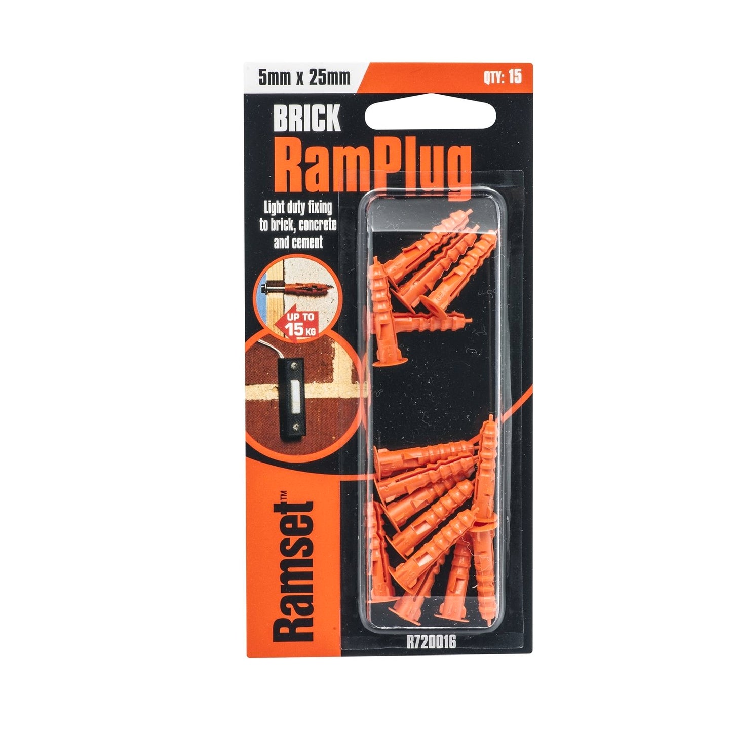Ramset Ramplug - 5 x 25mm - 15 Pack