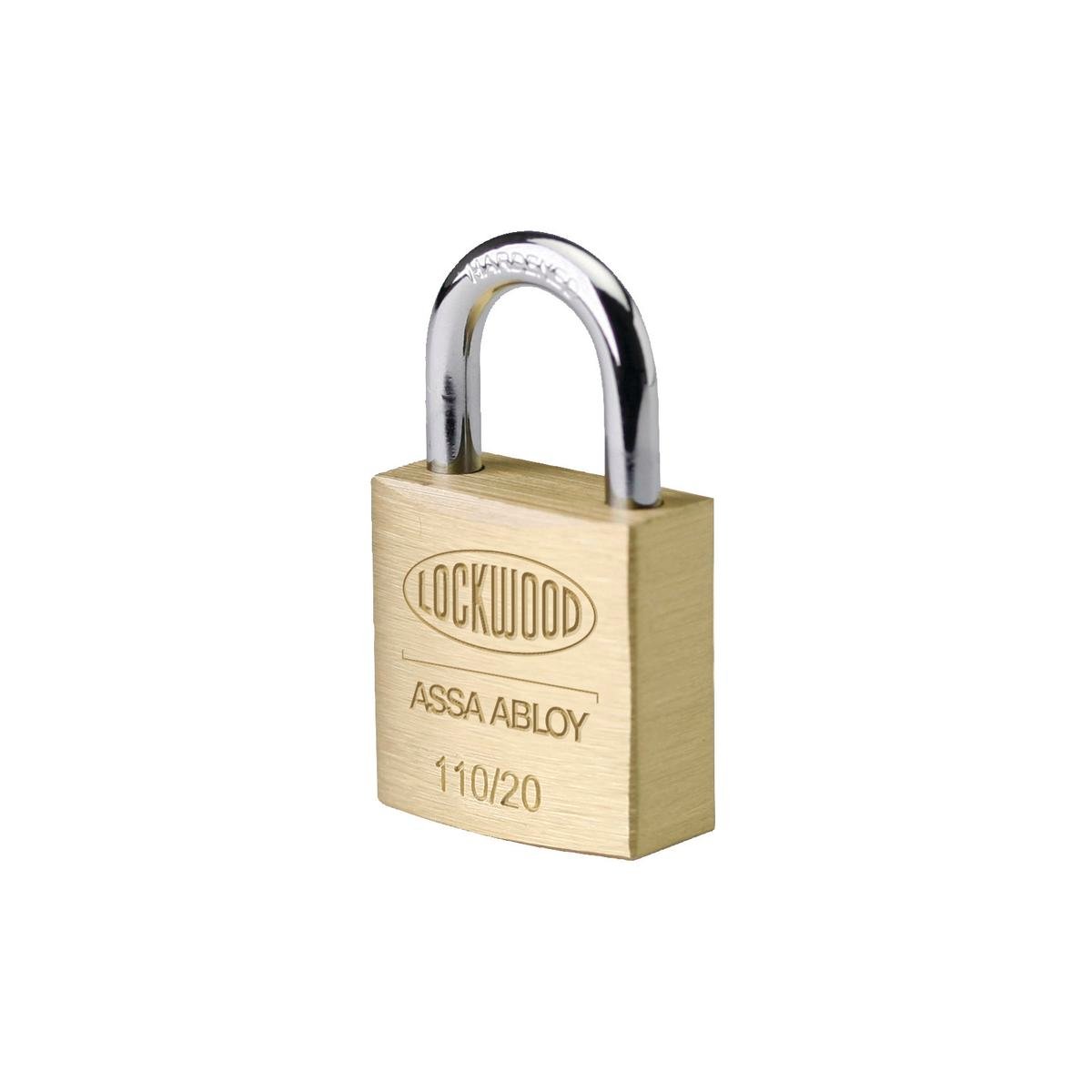 Lockwood 20mm Brass Padlock - Solid Brass - Durable - Easy To Carry