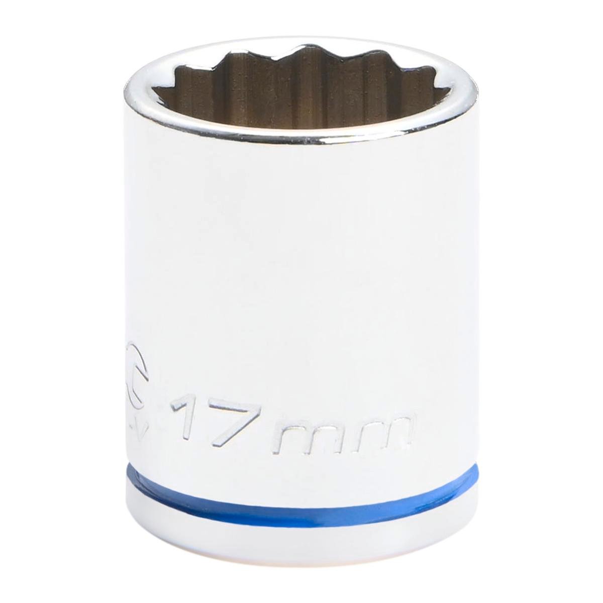 Kincrome Socket - 17mm - Chrome Vanadium Steel - Rust Resistant
