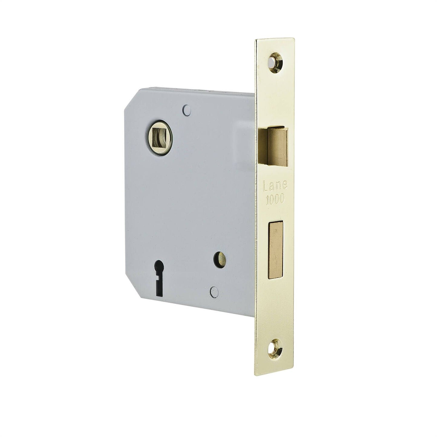 Lane Polished Brass Mortise Entry Lock - 144mm