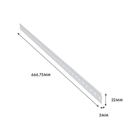 Flexi Storage Home Solutions Advanced Storage 667mm White Double Slot Hang Track