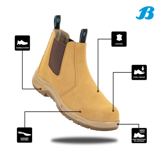 Bata Industrials Wheat Meteor Pull On Safety Boot - UK Size 9