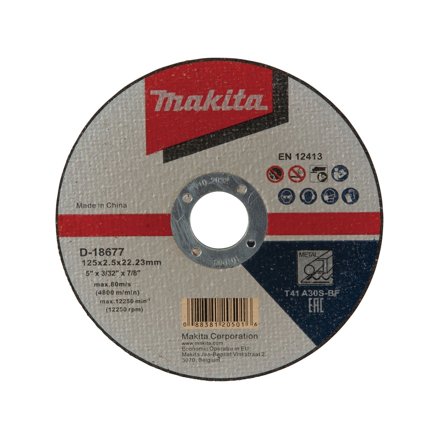 Makita Metal Cutting Disc - 125mm - 2.5mm - D-18456