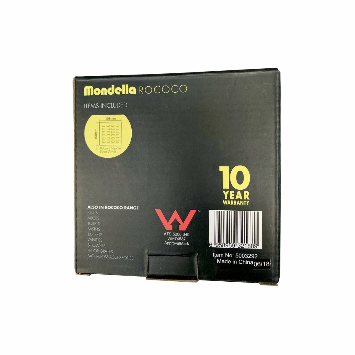 Mondella 100mm Floor Grate - Stainless Steel - Durable - Modern Design