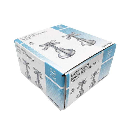 Shaw Mason Chrome Easy Clean Basin Top Assembly - 67 x 105mm - Pair