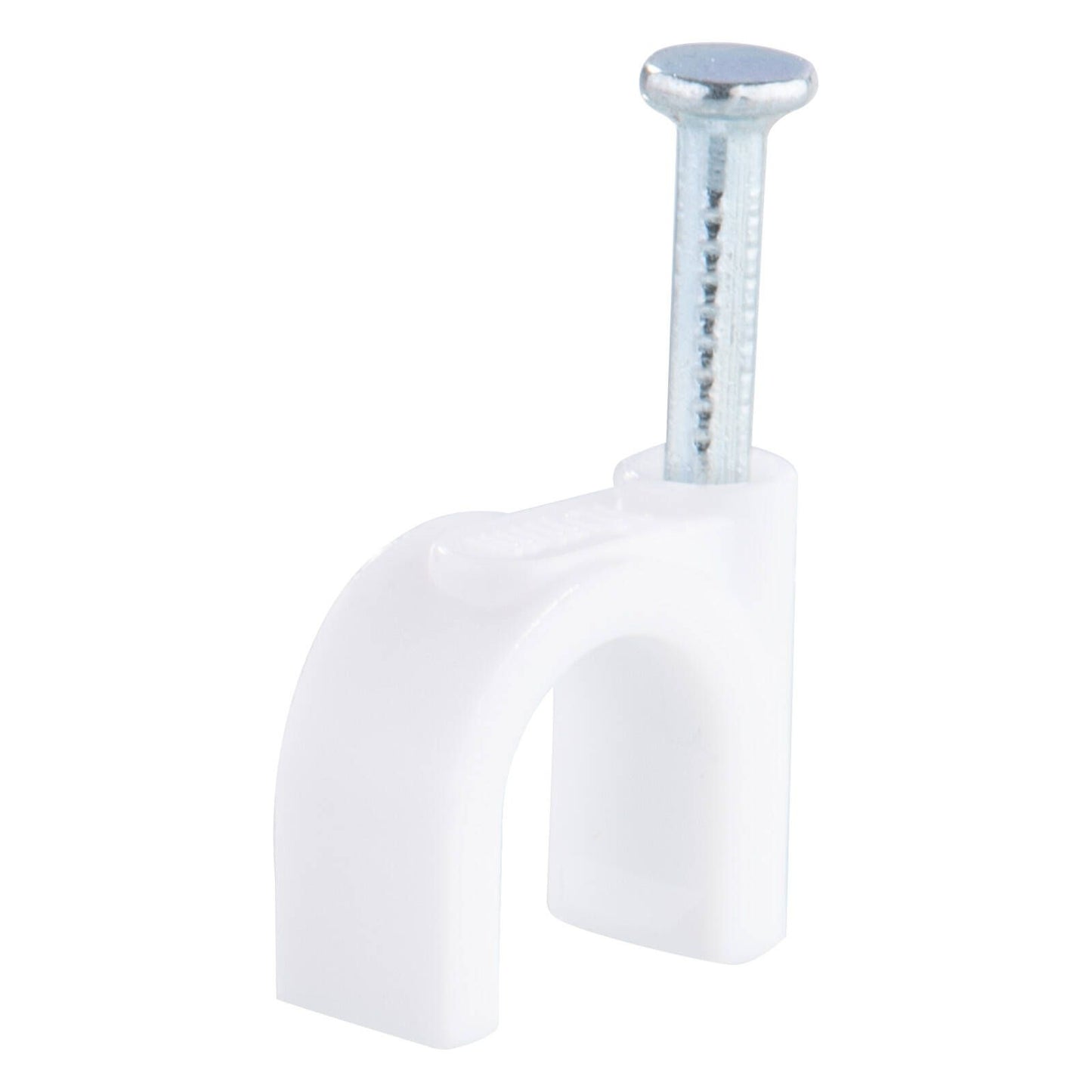 Deta 10mm White Round Cable Clips - 100 Pack