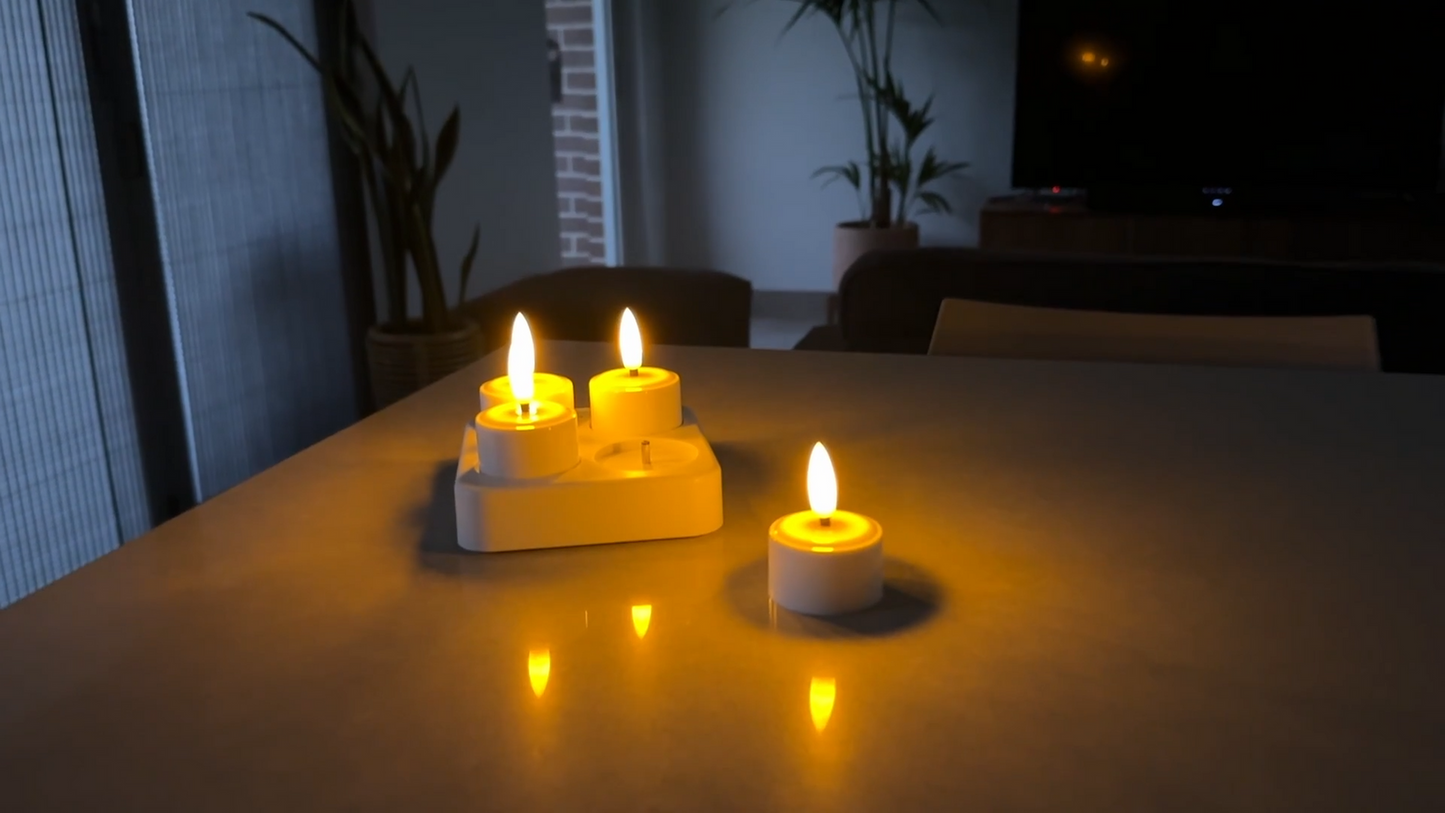 Lytworx Battery Operated Tea Lights - Warm White - 4 Pack