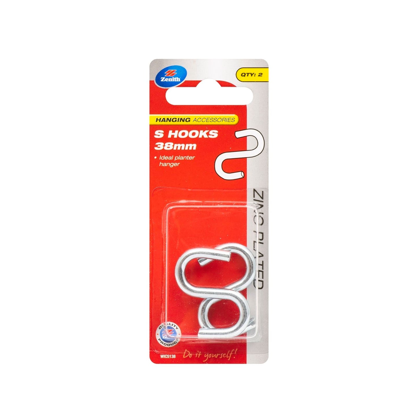 Zenith S Hook - 38 x 4.3mm - 2 Pack