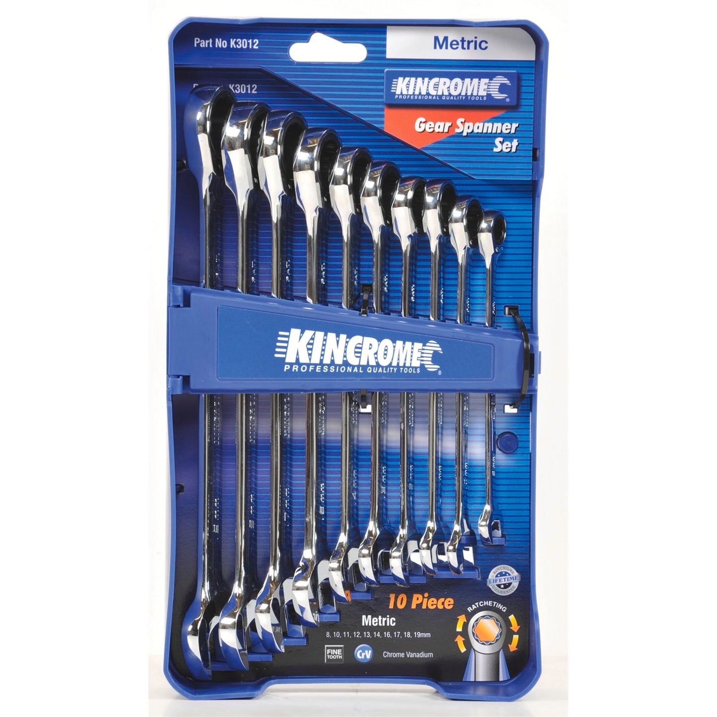 Kincrome 10 Piece Metric Gear Spanner Set