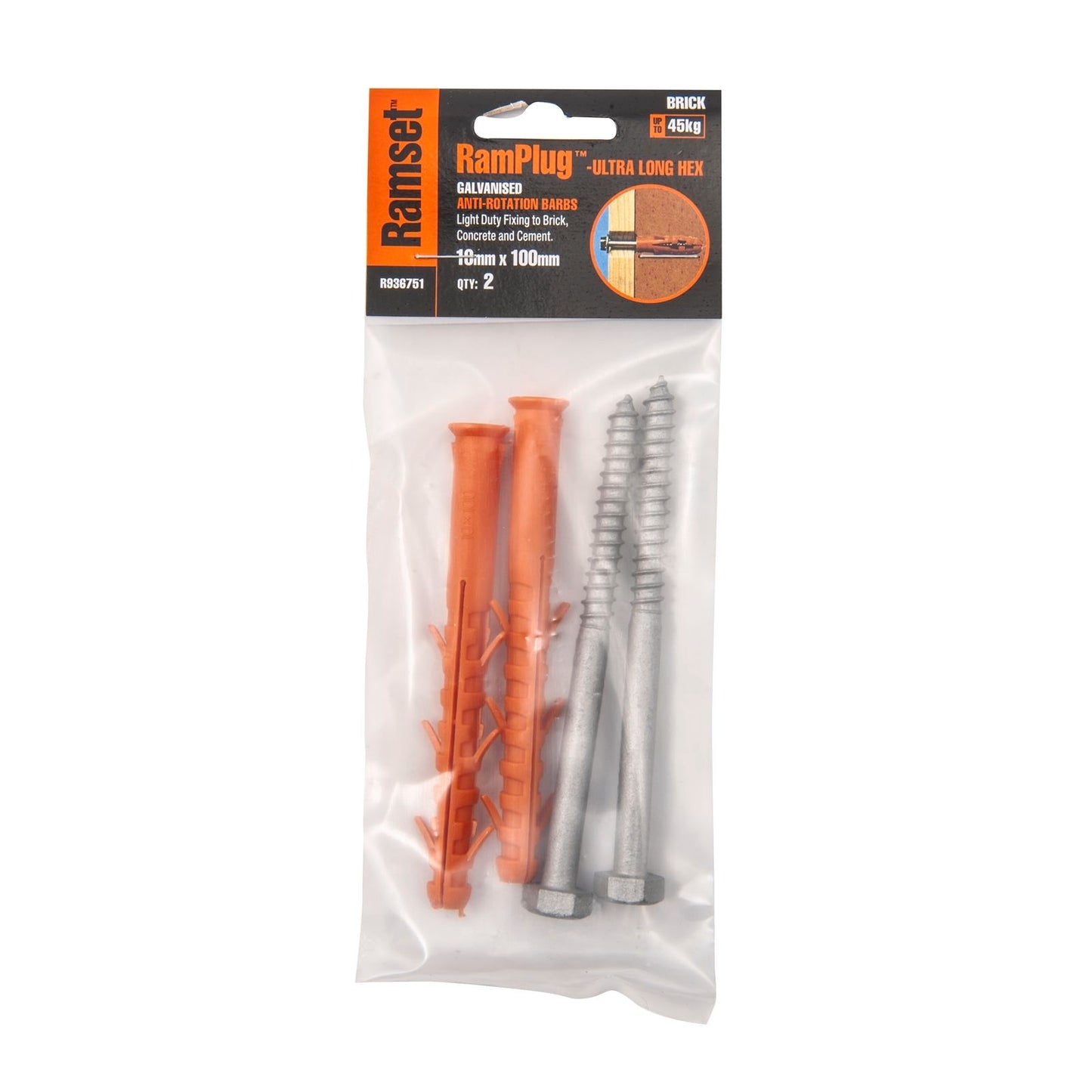Ramset Ultra Long Anchor - 10 x 100mm - 2 Pack