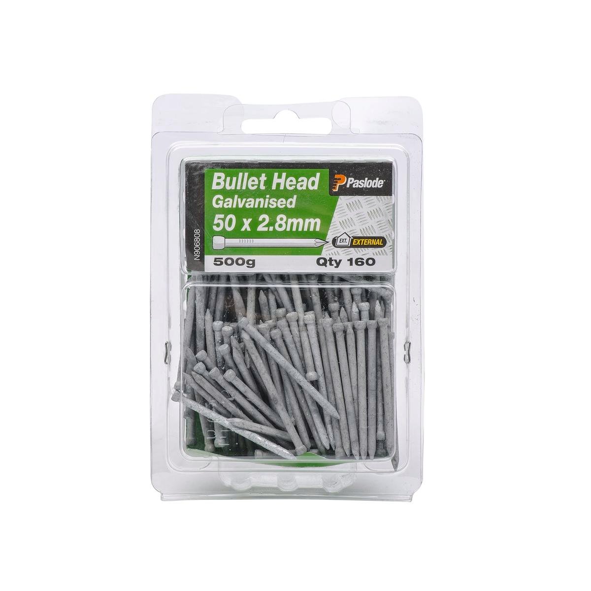 Paslode Galvanised Bullet Head Nails 50mm 2.8mm 160 Pack Durable