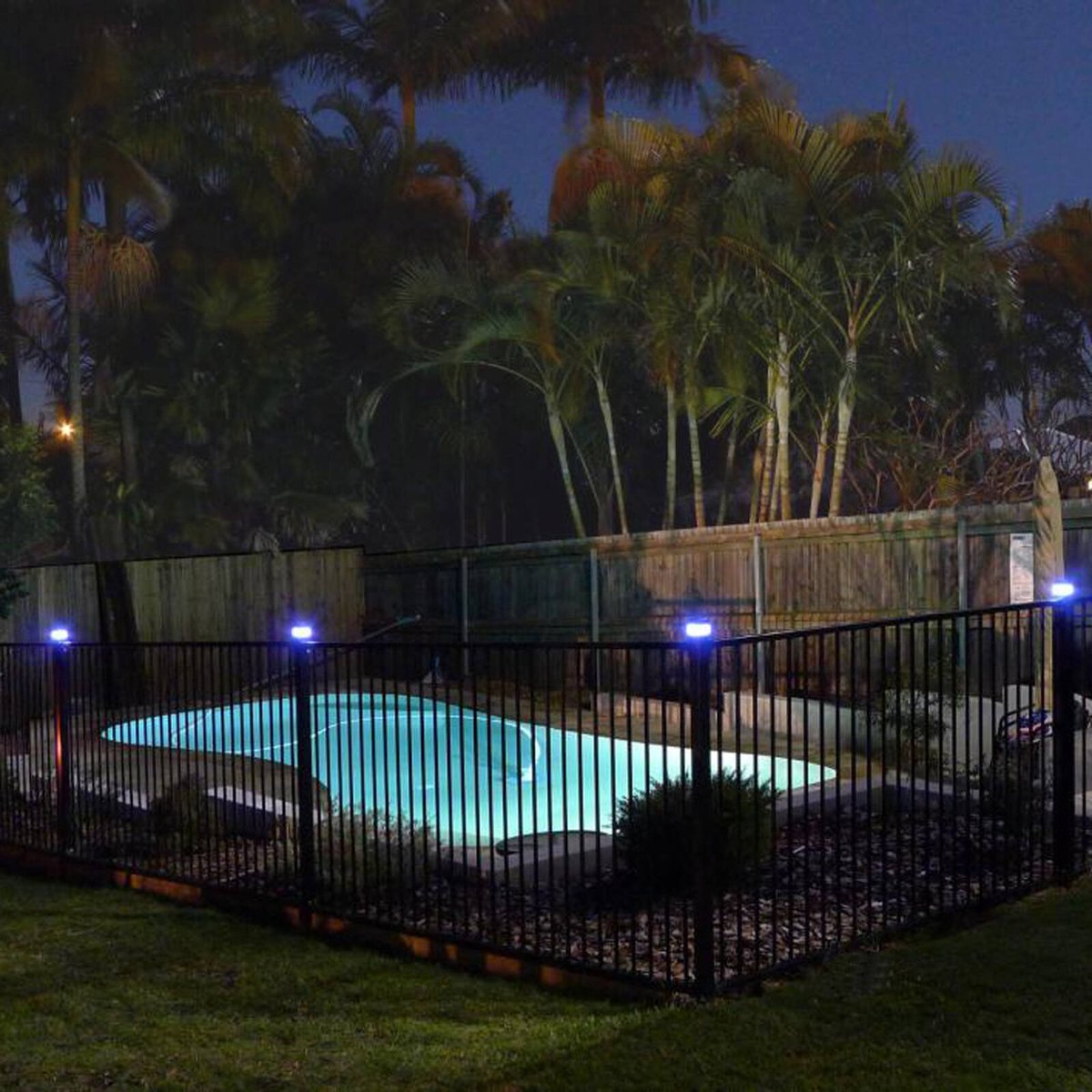 ProtectorAl Solar Fence Lights - 50mm x 50mm - Plastic - Easy Install