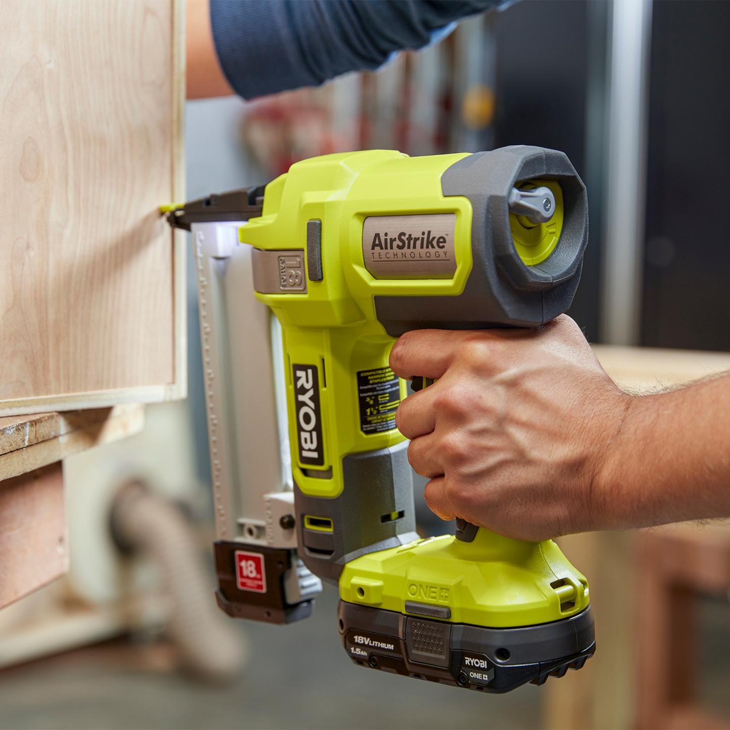 Ryobi Narrow Crown Stapler - 18V ONE+ - 18GA - 105 Staple - Tool Only