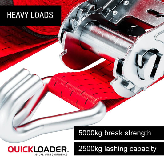 Quickloader Ratchet Strap Tie Down - 10m - 2500kg