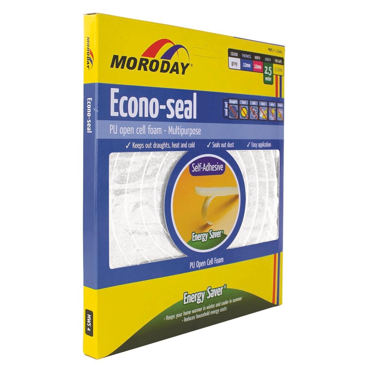 Moroday Econo Weatherseal Tape 12mm x 2500mm Open Cell Foam Seals Gaps