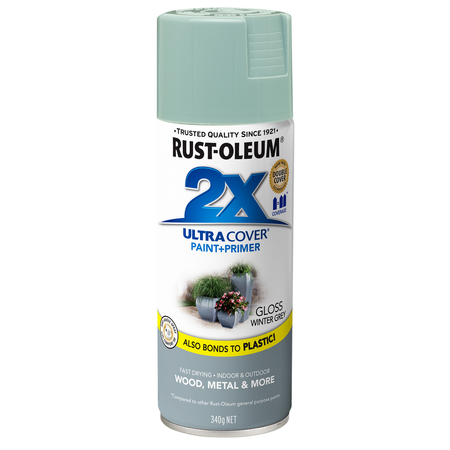 Rust-Oleum Ultra Cover Spray Paint - 340g - Winter Grey Gloss
