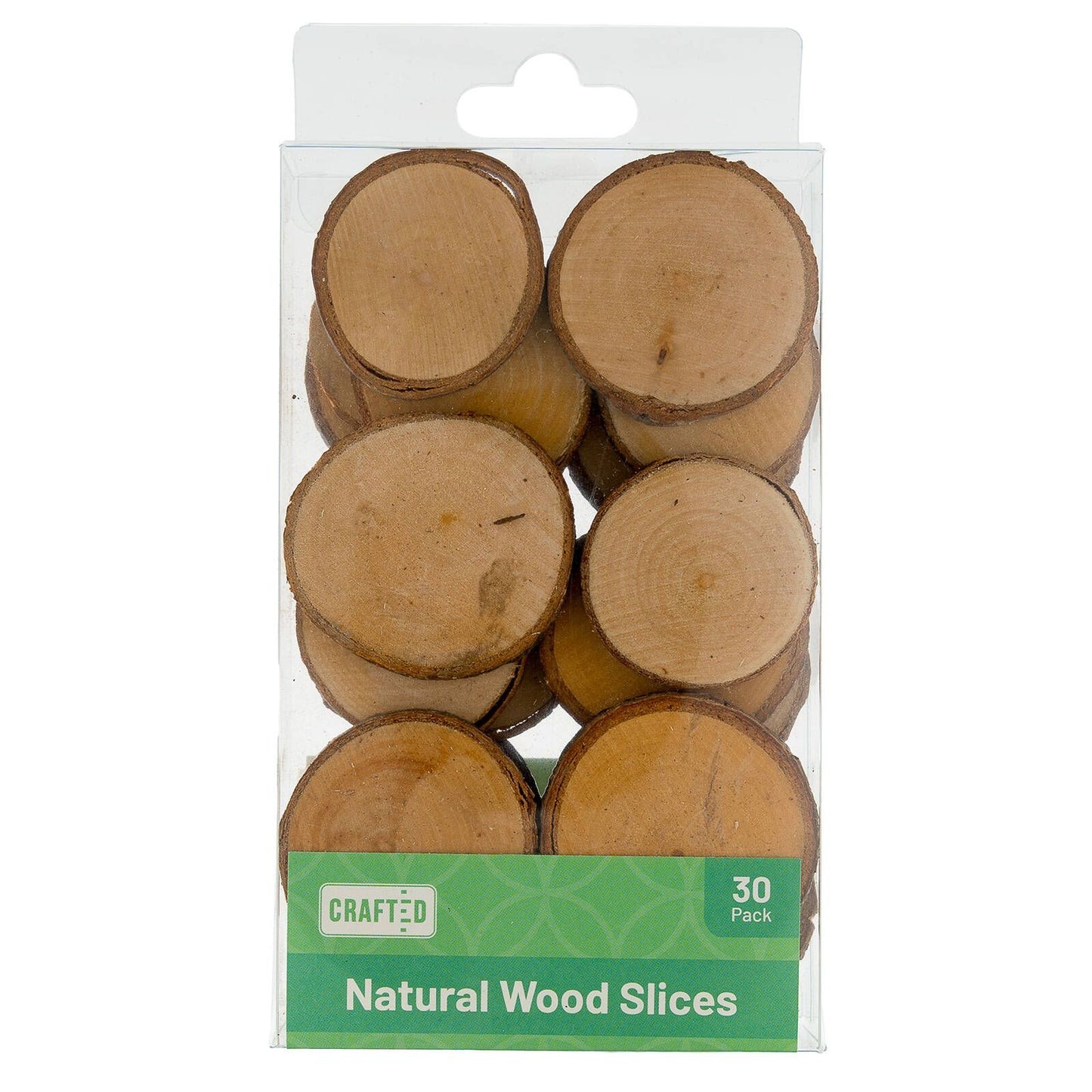 Crafted Natural Wood Slices - 6cm - 30 Pack