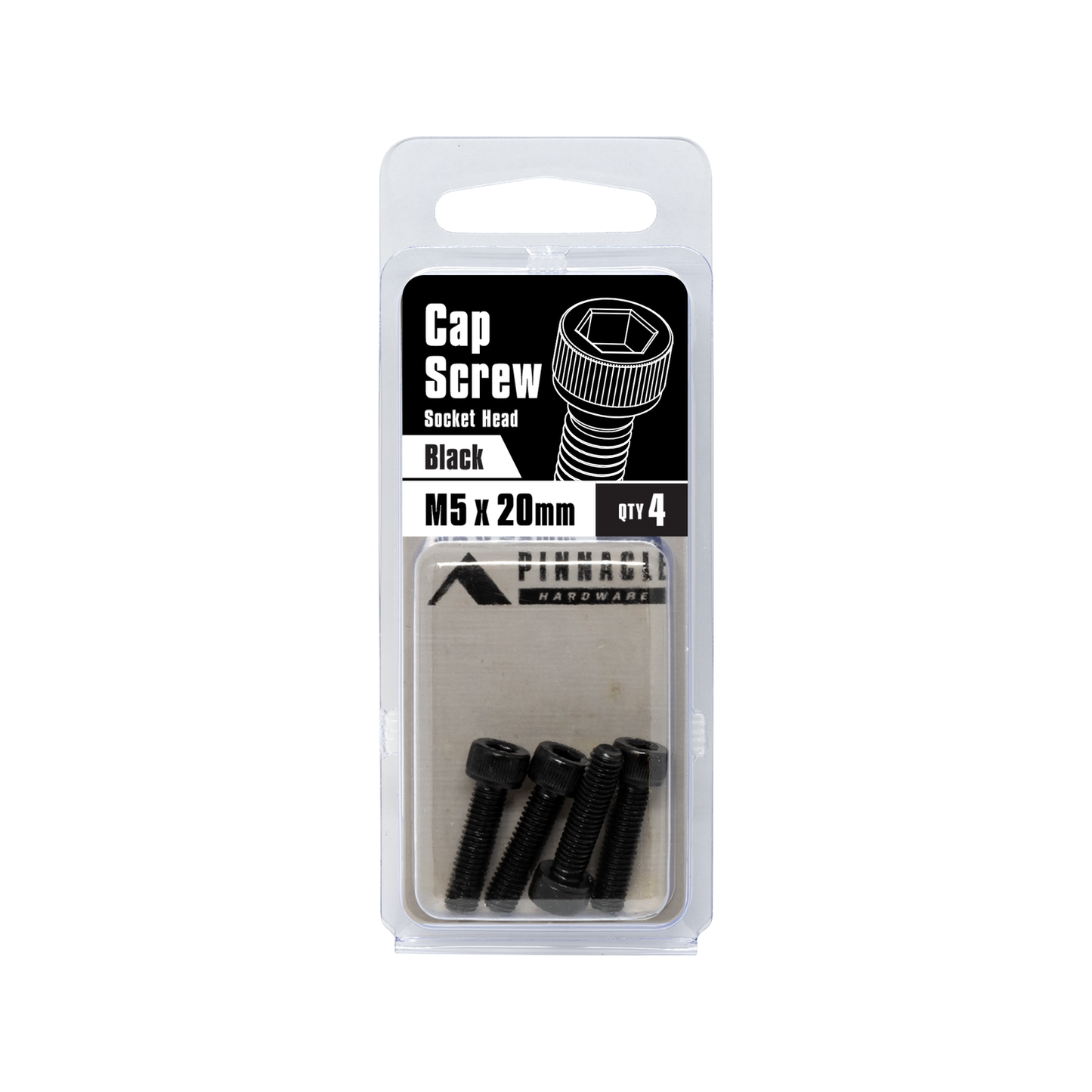Pinnacle Black Oxide Socket Head Cap Screws - M5 x 20mm - 4 Pack
