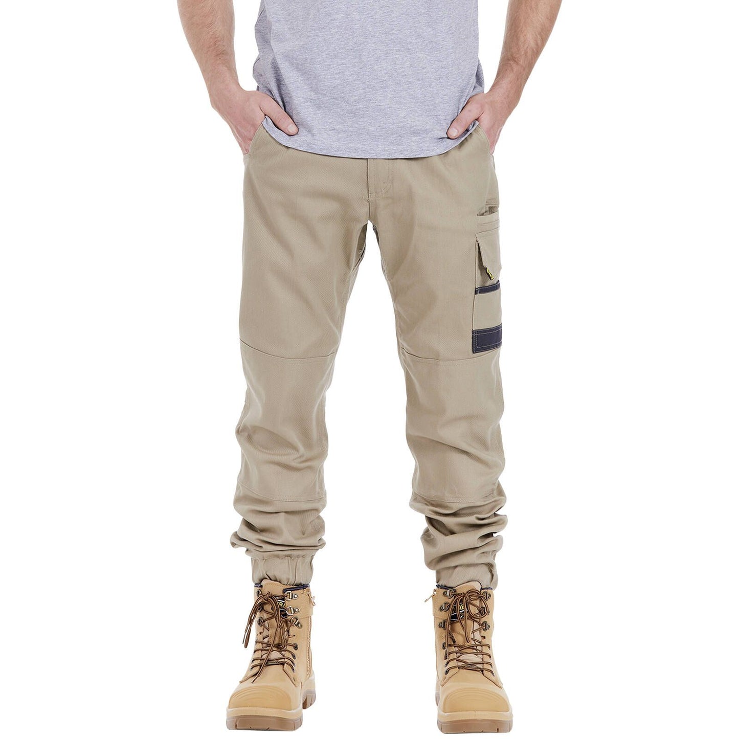 Tradie Mens Skinny Cuff Pants - 102 - Khaki