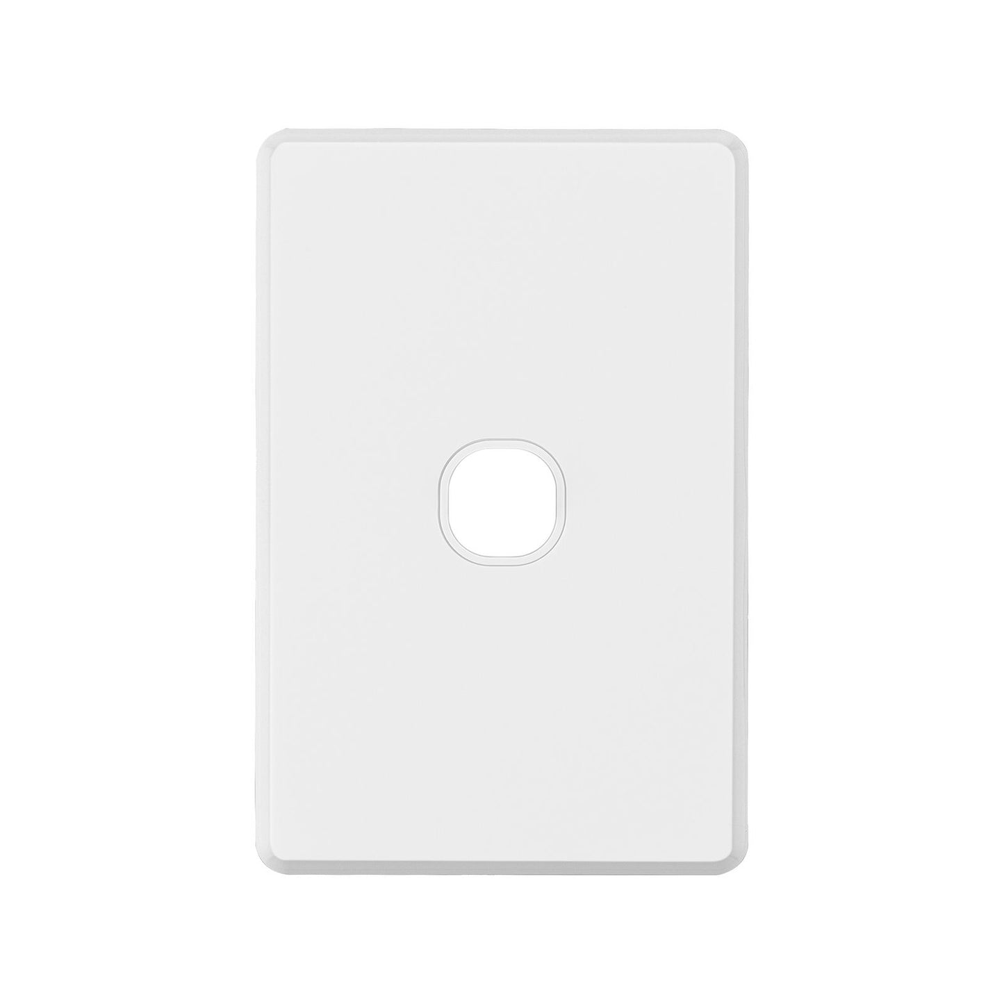 Deta White S Line Series 1 Aperture Wall Plate - Single Gang - 73 x 113mm