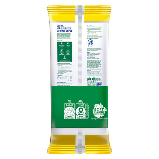 Dettol Lemon Lime Burst Multi Purpose Wipes - 300 Pack